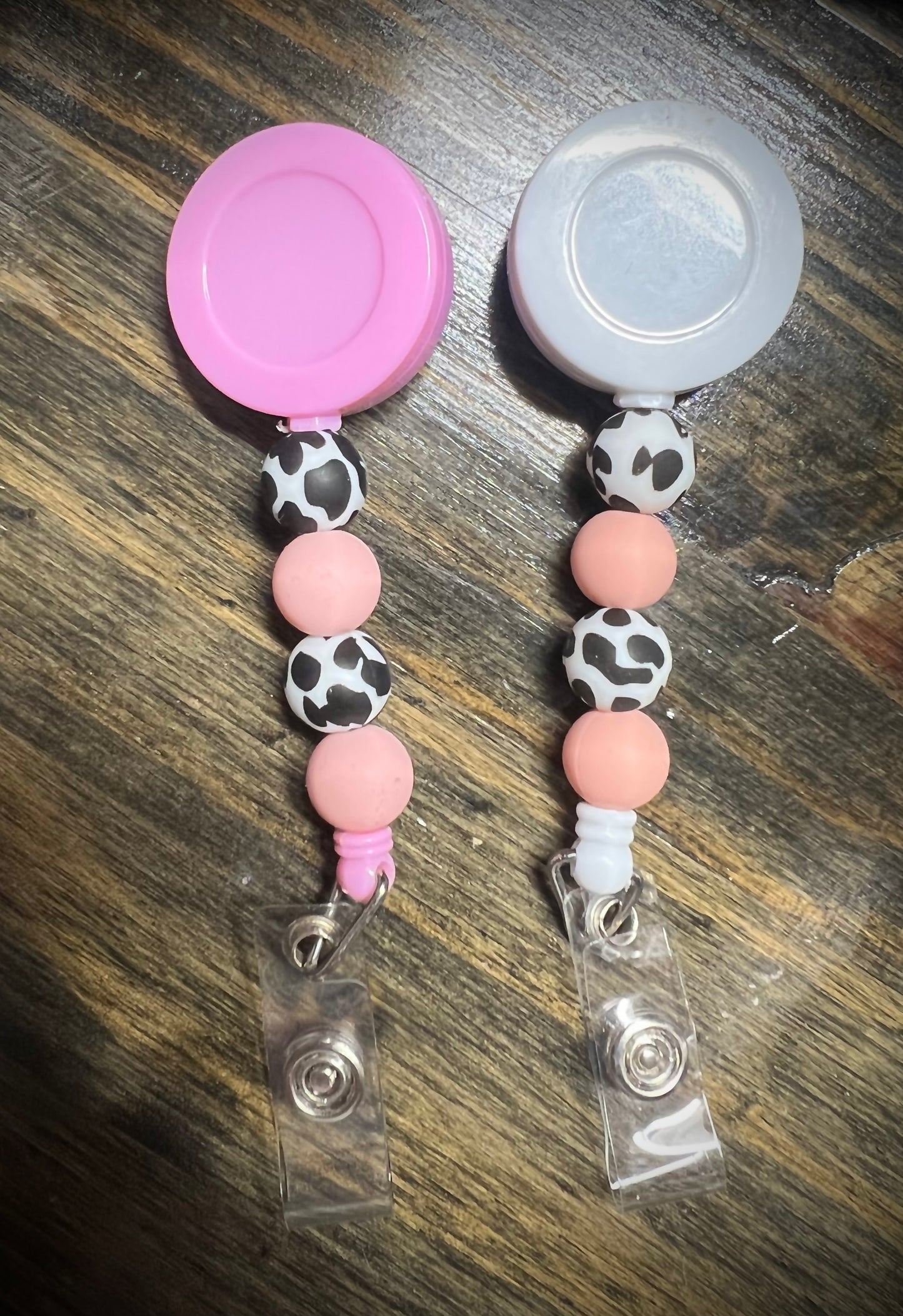 Cow Print Badge Reels
