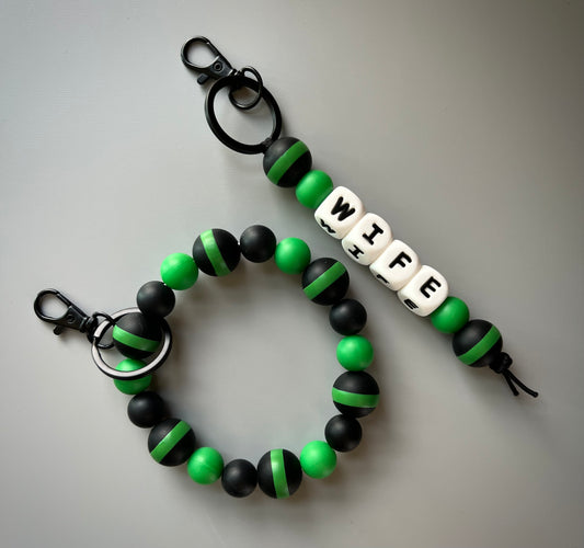 Green Line Wife Keychain Set