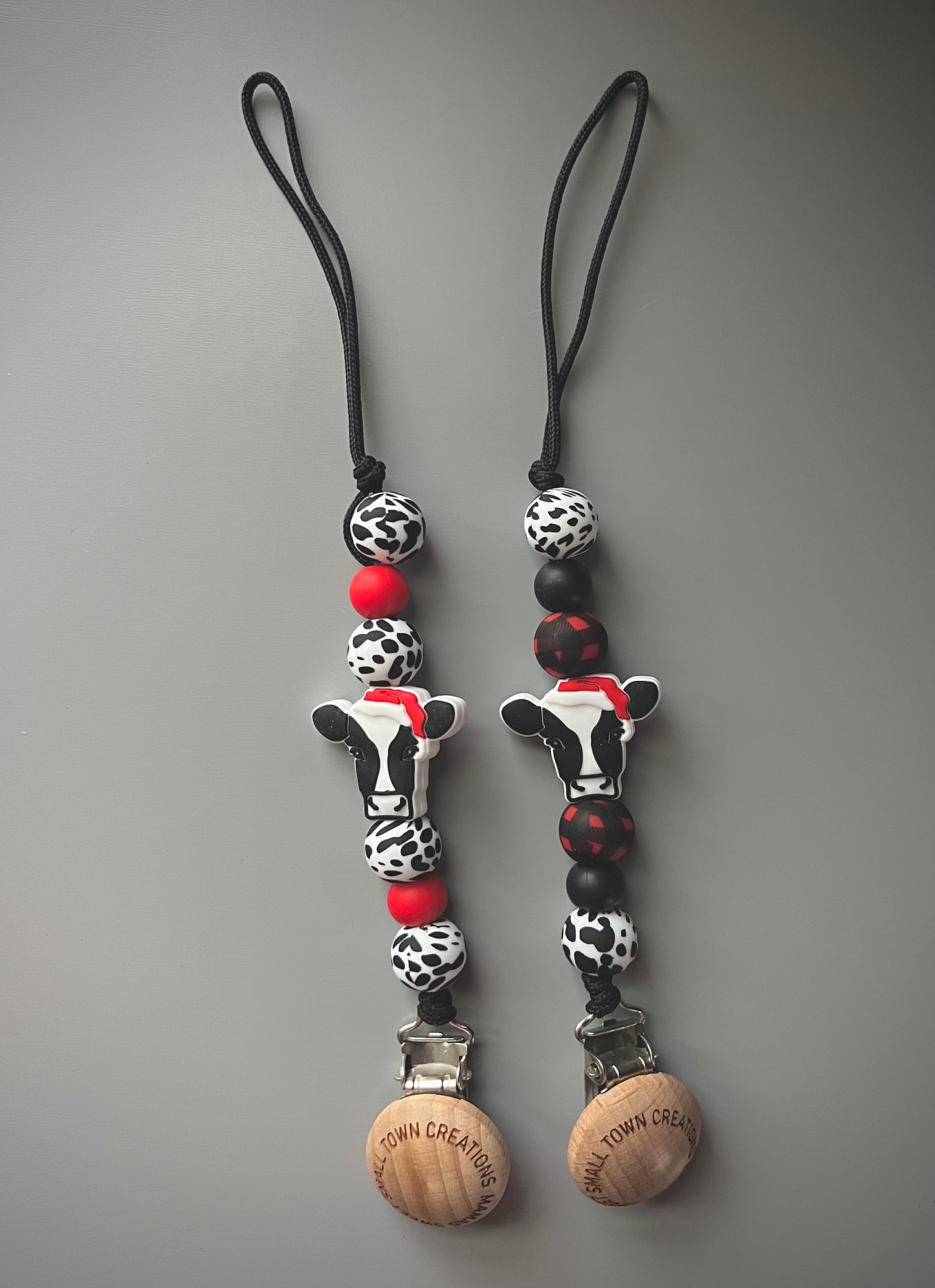 Christmas Cow Pacifier Holder