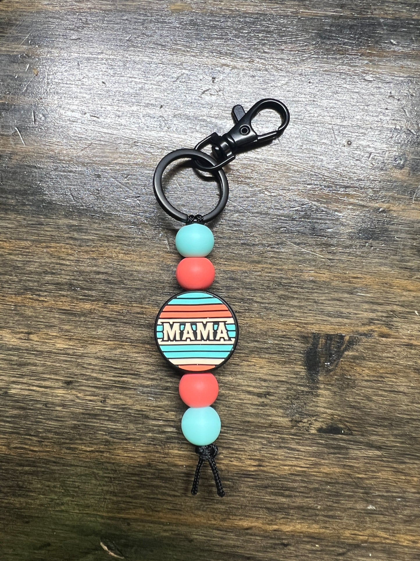 Neutral Serape Mama Keychain
