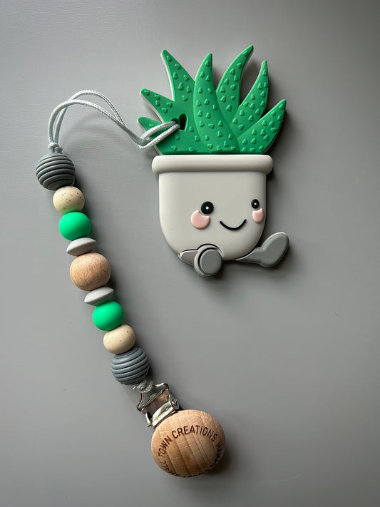 Succulent Teether Clip