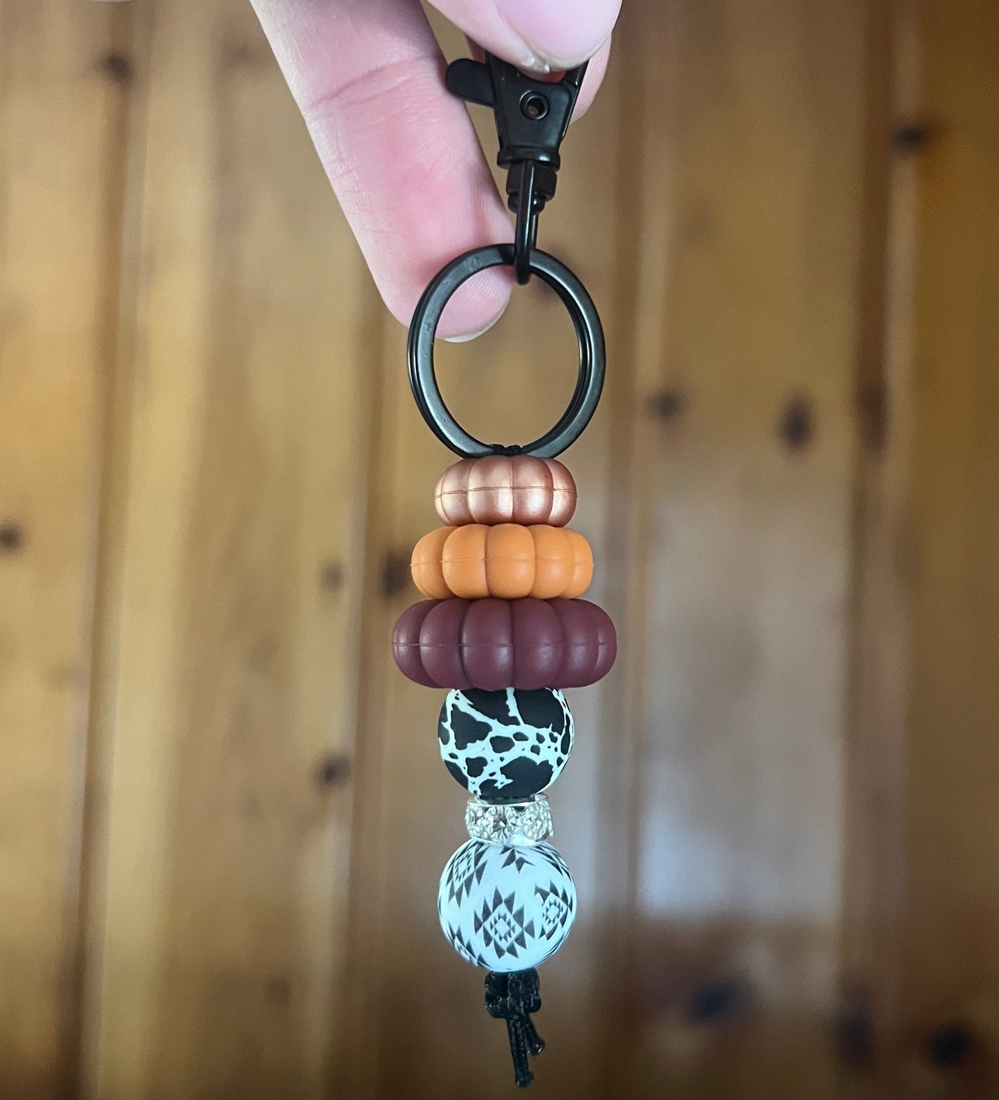 Stacked Pumpkin Keychain