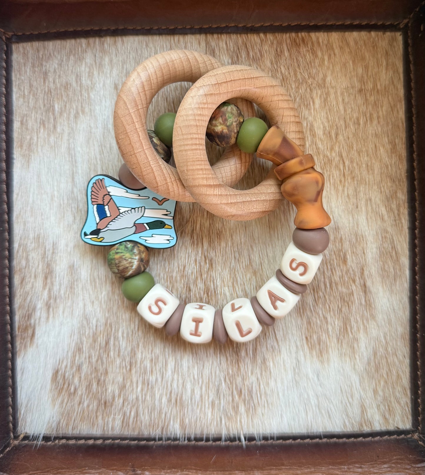 Mallard Duck and Duck Call Teether Rattle