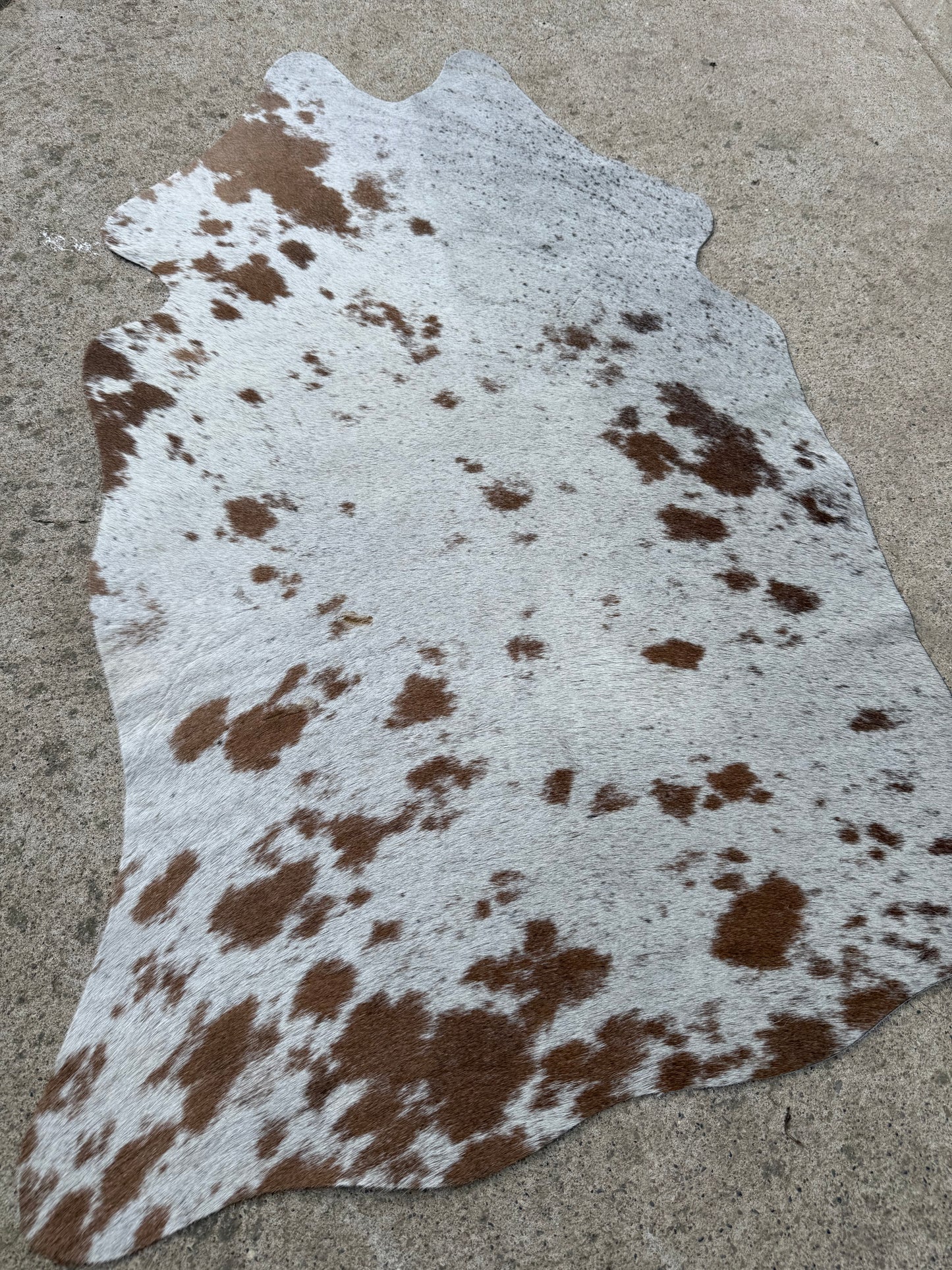 Brown Speckled Genuine Cowhide Rug Approx. 3 ft