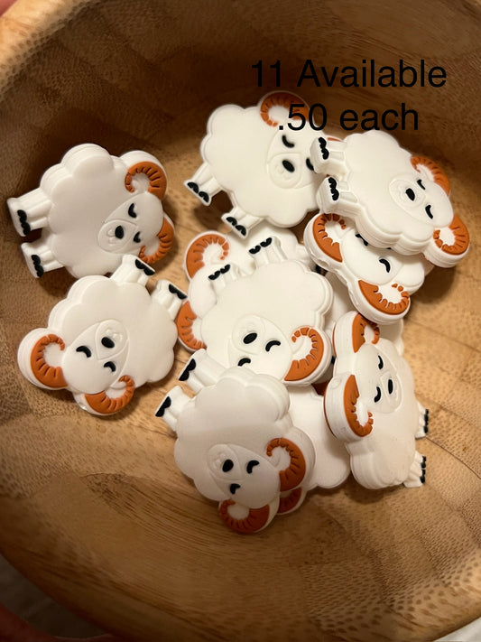Ram Silicone Focal Bead