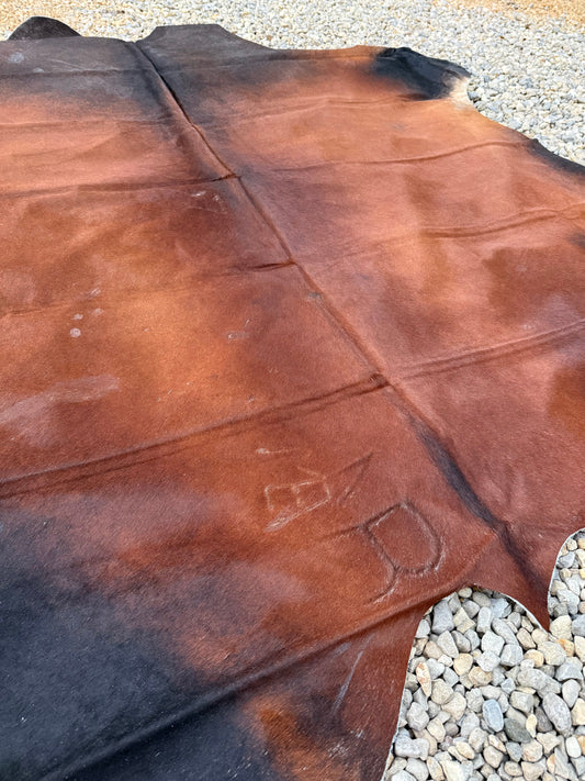 Jumbo Genuine Brown Cowhide Rug #3