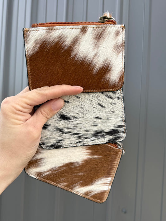 Ace Cards Cowhide Tooled Leather Zipper Pouch