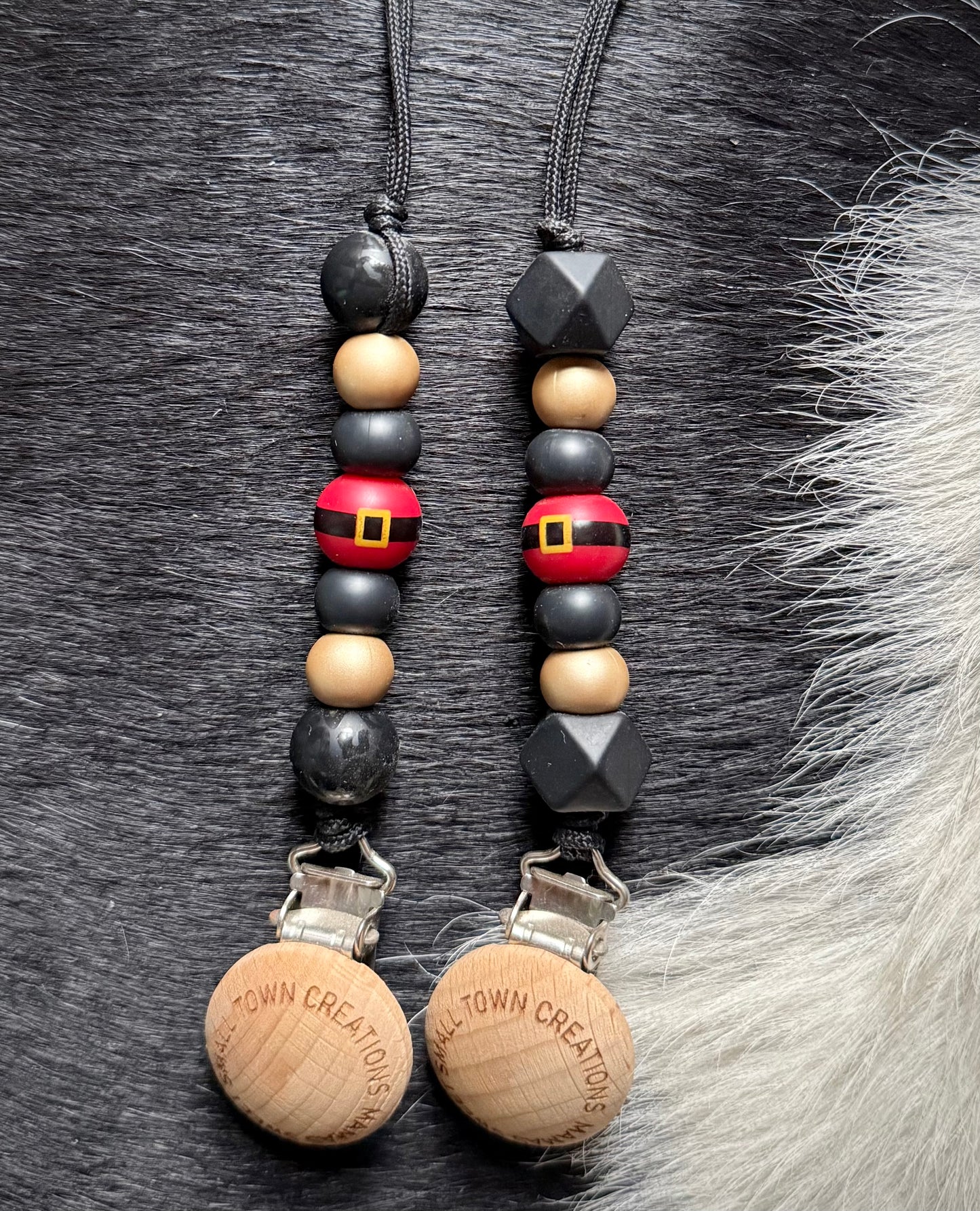 Santa Belt Pacifier Holder