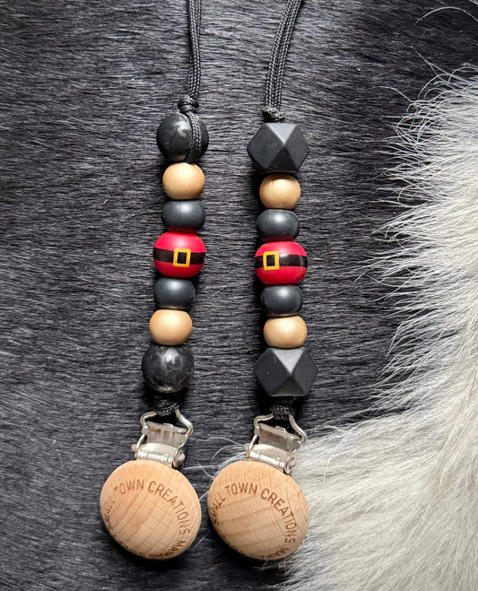 Santa Belt Pacifier Holder