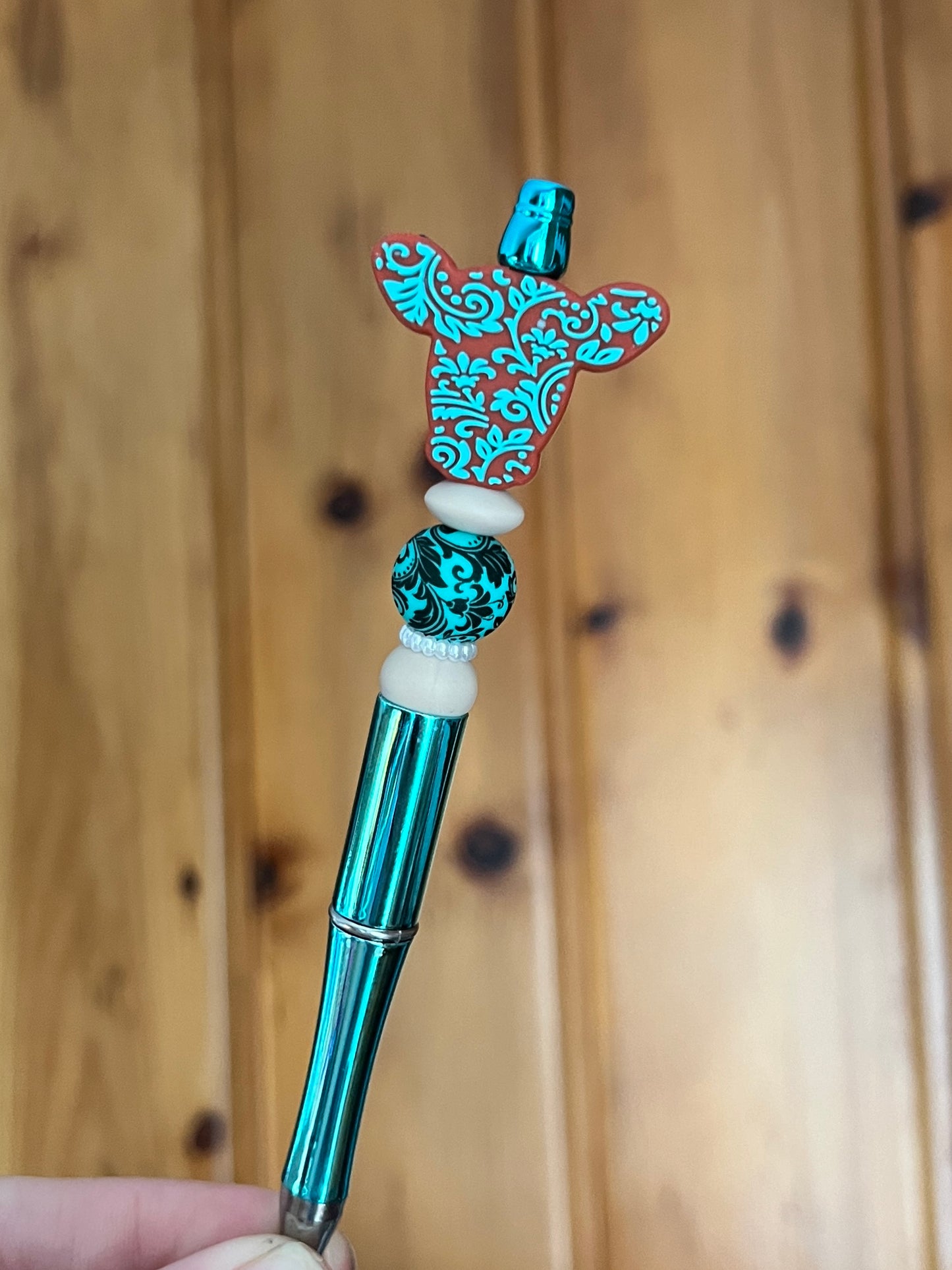 Rust/ Turquoise Tooled Cow Pen