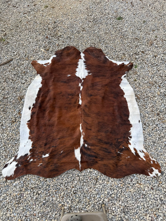 Brown Brindle Genuine Jumbo Cowhide Rug #26