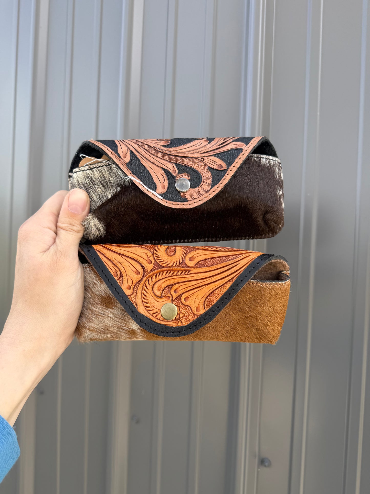 Genuine Cowhide Leather Sunglasses Case