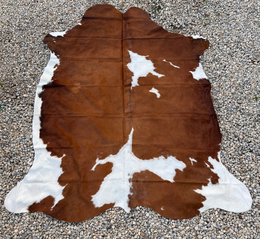 Jumbo Genuine Brown Cowhide Rug #8