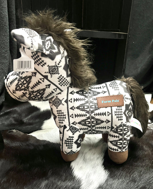 White Aztec Horse Plushie