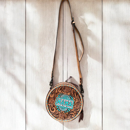 Mama Tooled Leather Crossbody