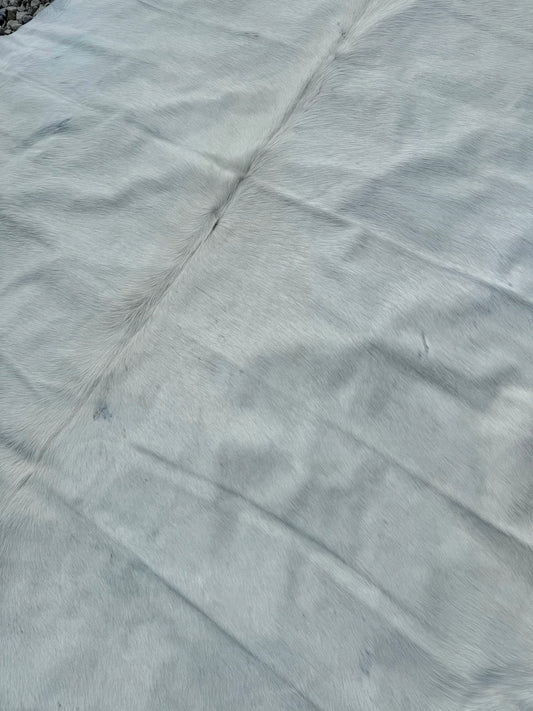 Jumbo All White Special Genuine Cowhide Rug #19