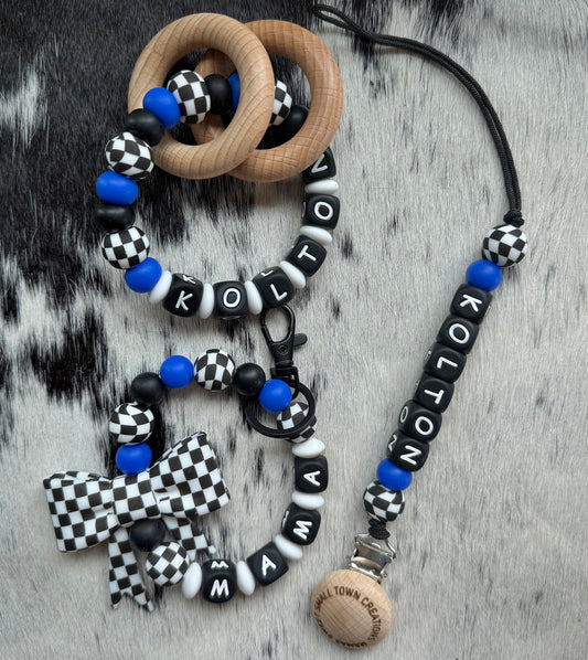 Royal Blue Checkered Mama & Me