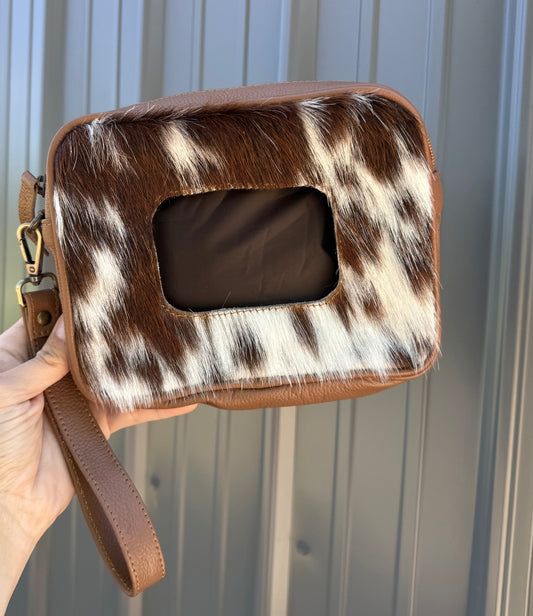 Brown Genuine Cowhide Wipes Cover