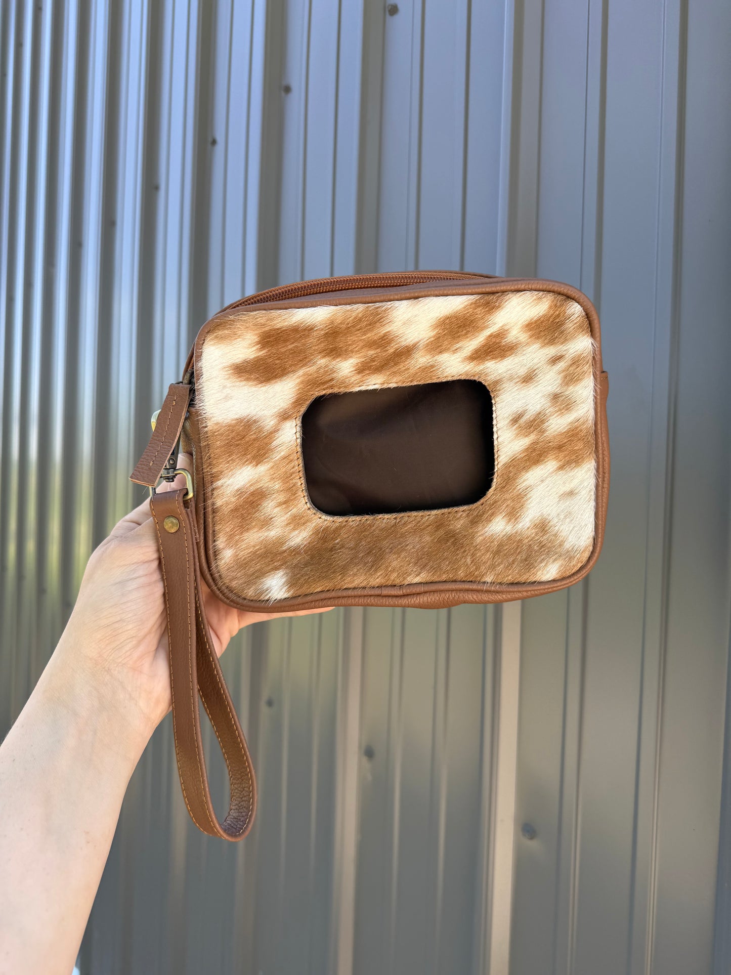 Light Brown Genuine Cowhide Wipes Cover