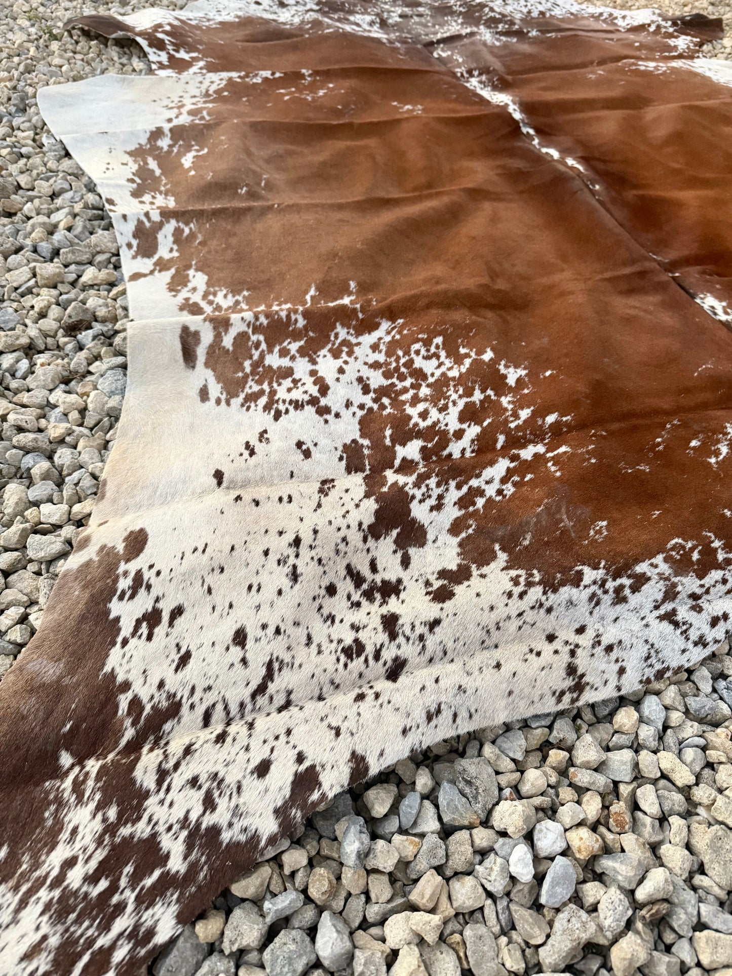 Speckled Brown Genuine Jumbo Cowhide Rug #24