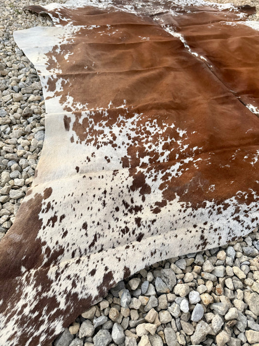 Speckled Brown Genuine Jumbo Cowhide Rug #24