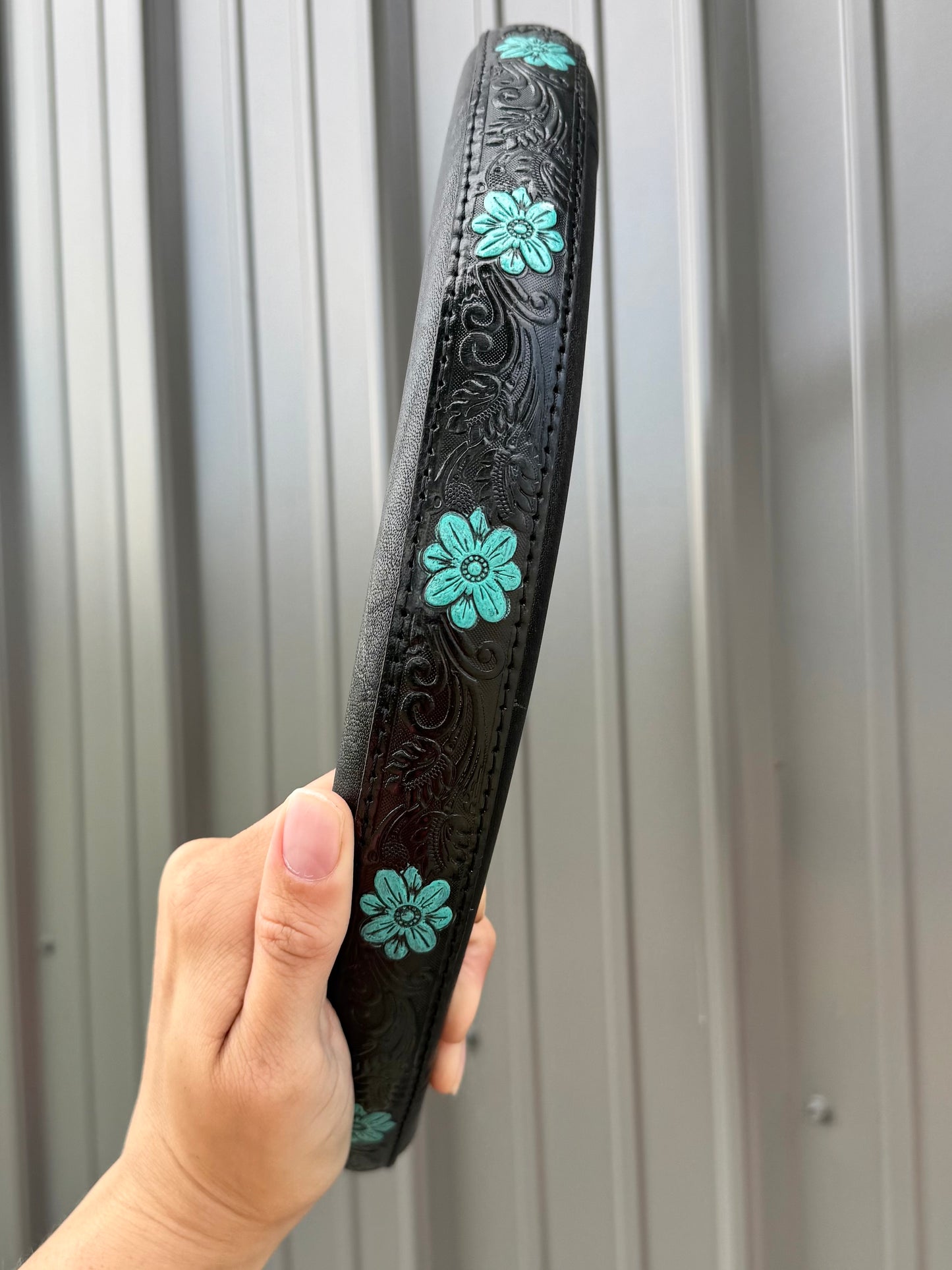 Genuine Leather Steering Wheel Cover