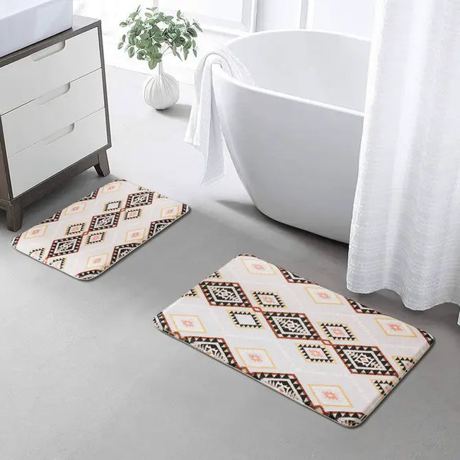 Aztec Bathroom Mat Set