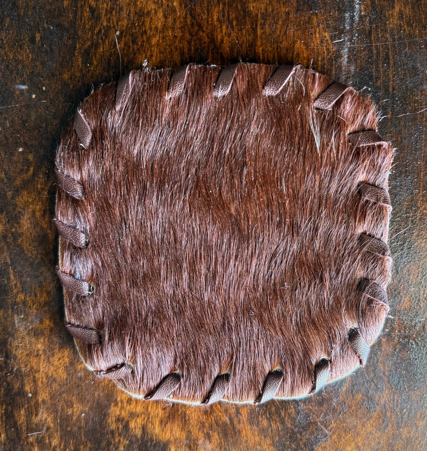 Genuine Cowhide Rounded Square Coaster