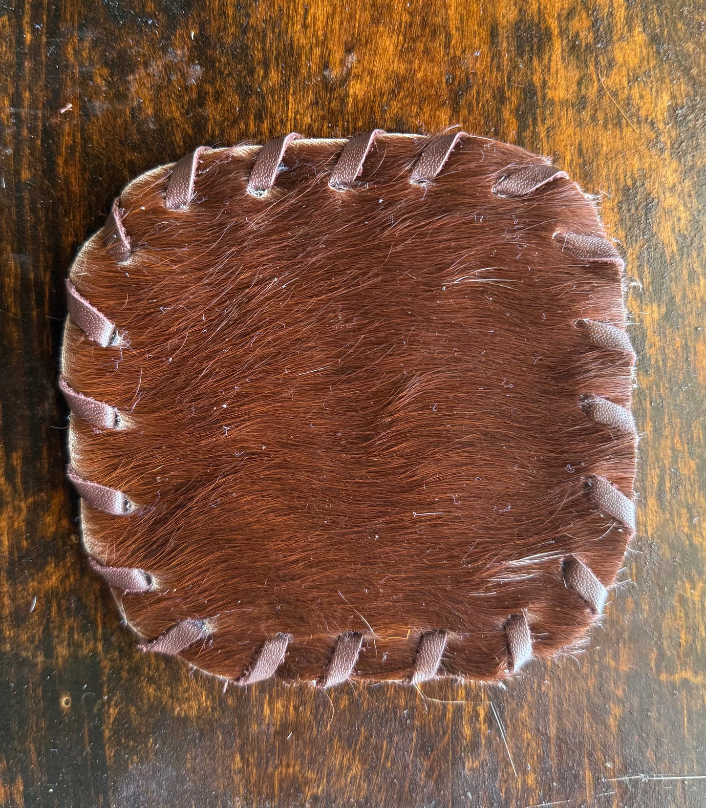Genuine Cowhide Rounded Square Coaster