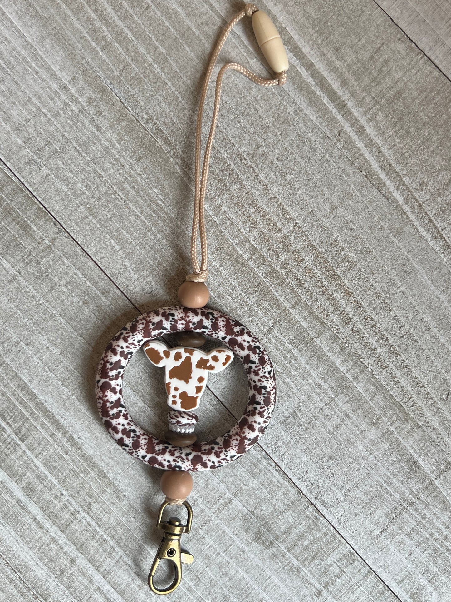 Brown Cow Car Dangle