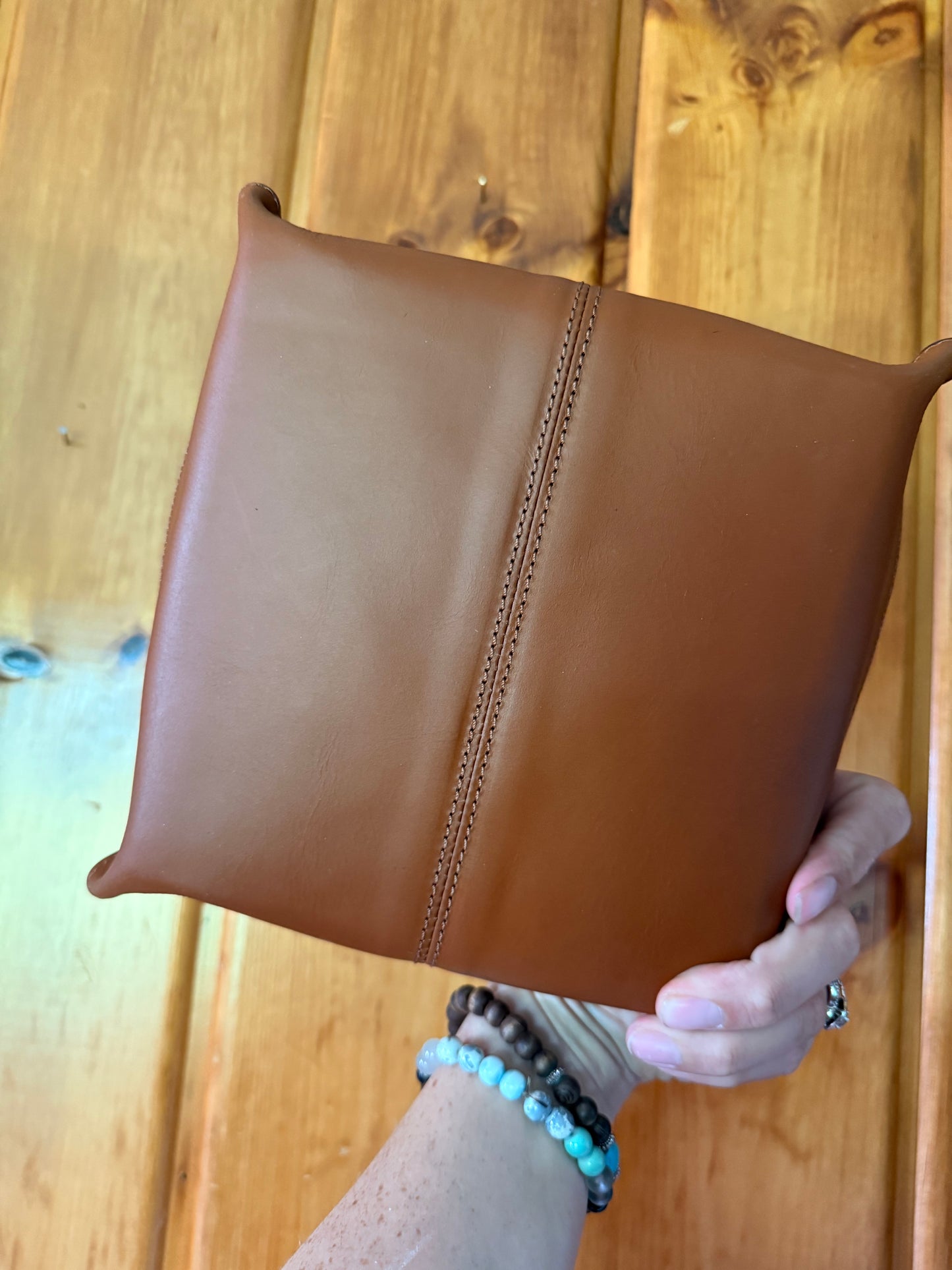Horse Saddle Leather Tray
