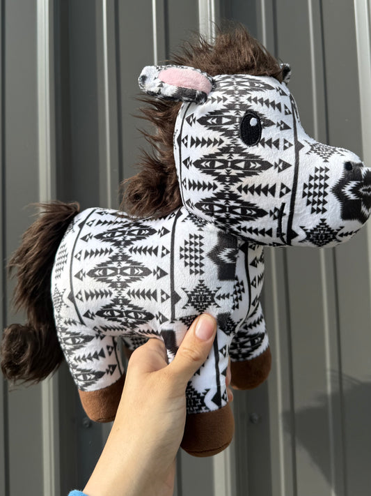 White Aztec Horse Plushie