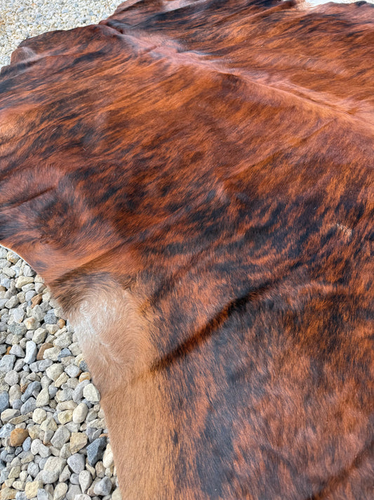 Jumbo Brown Brindle Genuine Cowhide Rug #18