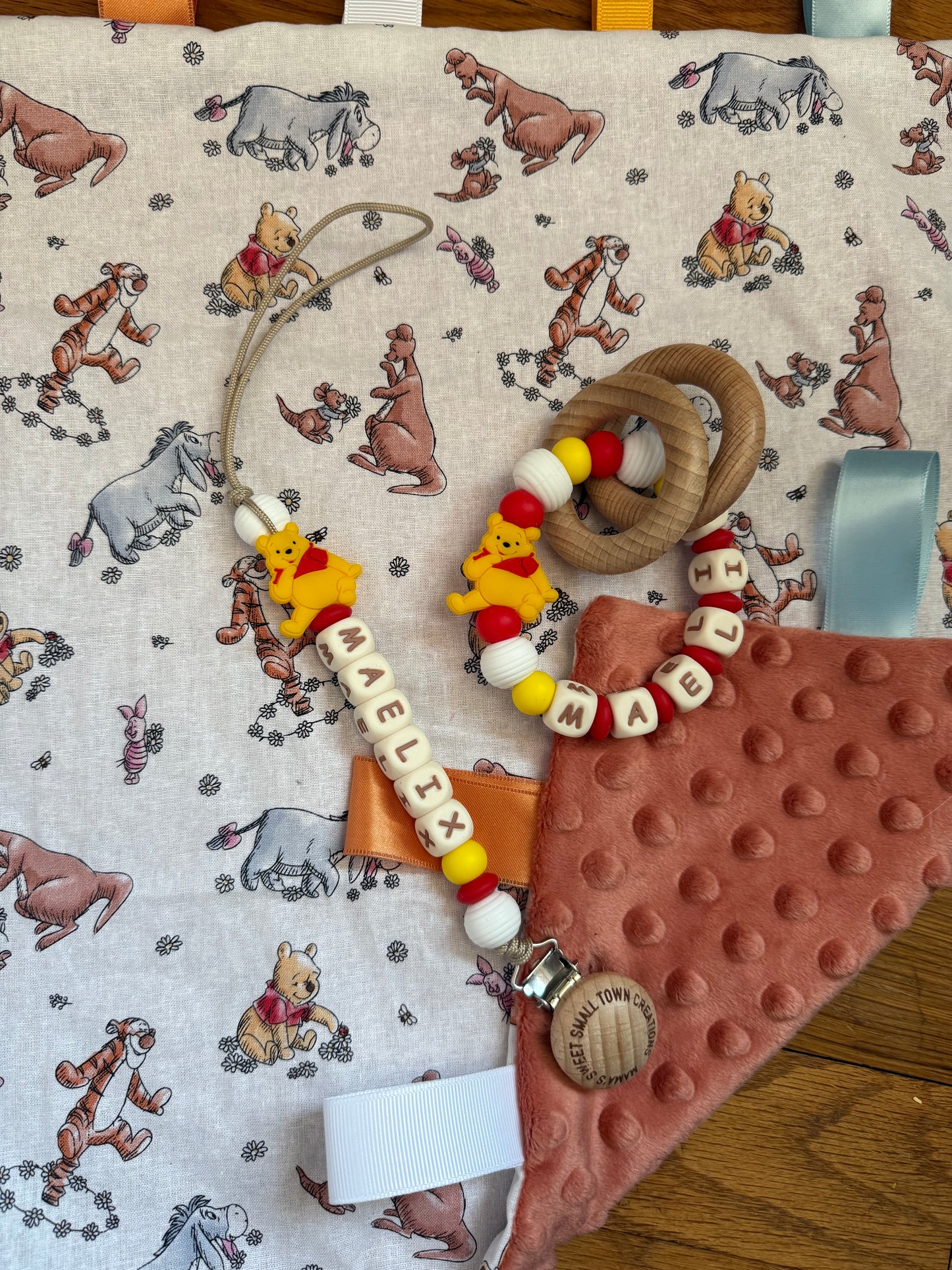 Yellow Bear Teether with Name