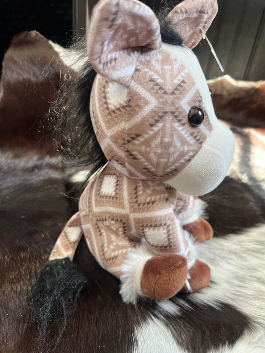 Beige Aztec Horse Plushie