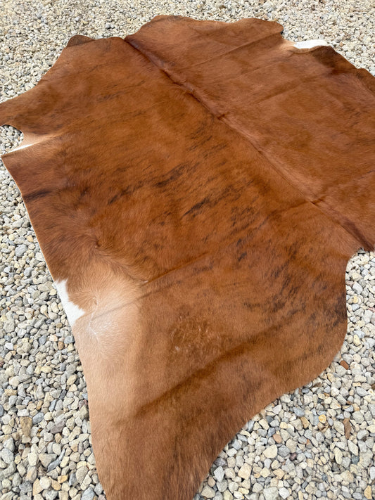 Light Brown Brindle Genuine Jumbo Cowhide Rug #29