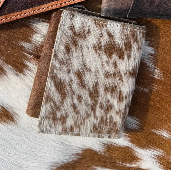 Cowhide Tri Fold Wallet