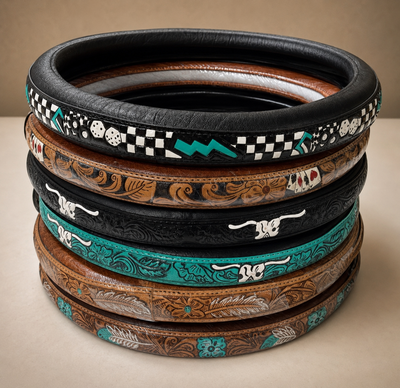 Genuine Leather Steering Wheel Cover