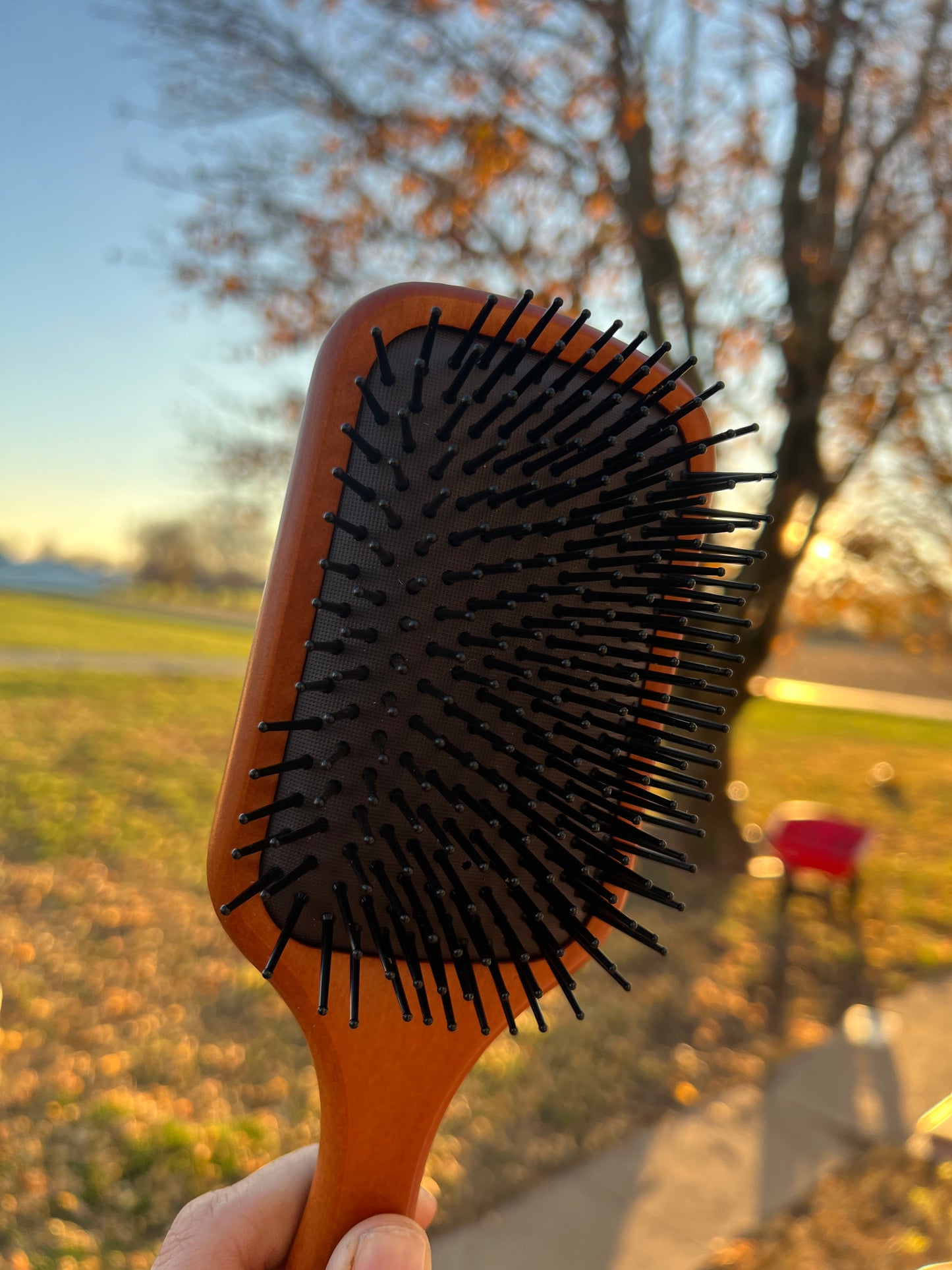 Tooled Leather Hairbrush