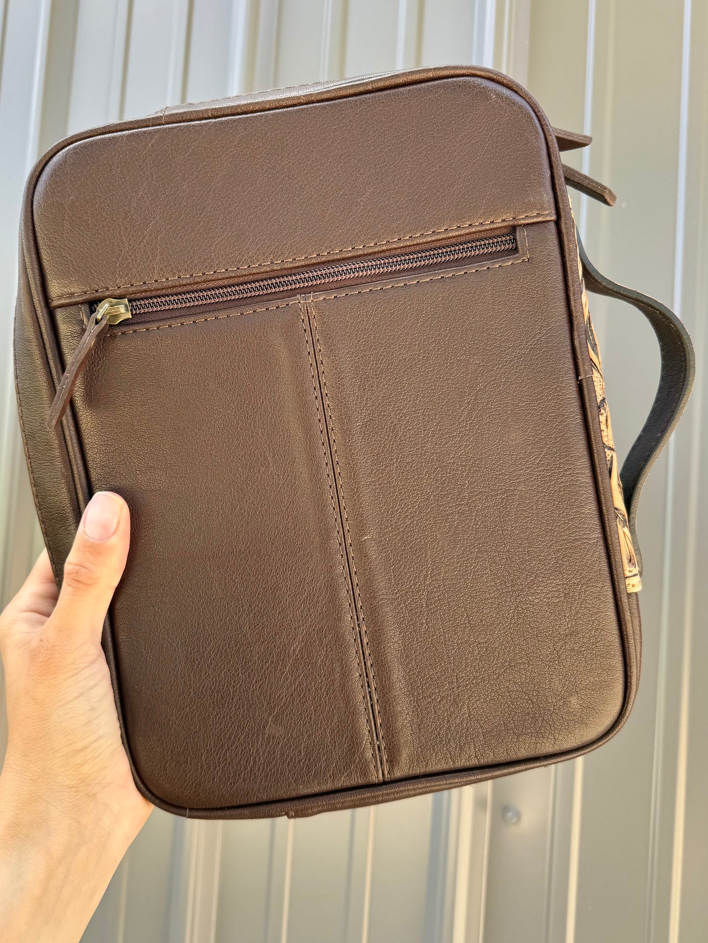 Beaded Genuine Leather Bible Cover