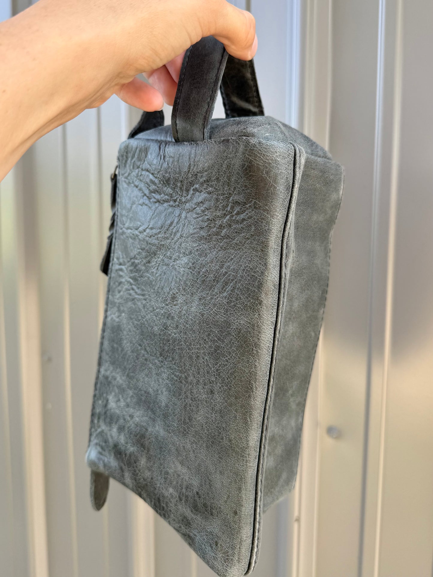 Black Bootstitch Makeup Cosmetic Bag
