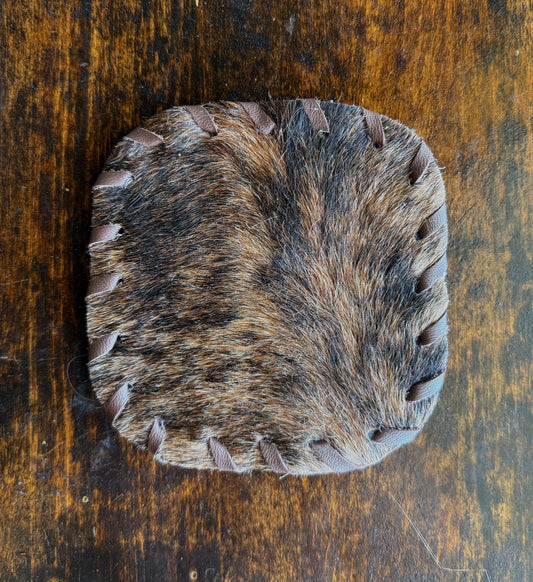 Genuine Cowhide Rounded Square Coaster