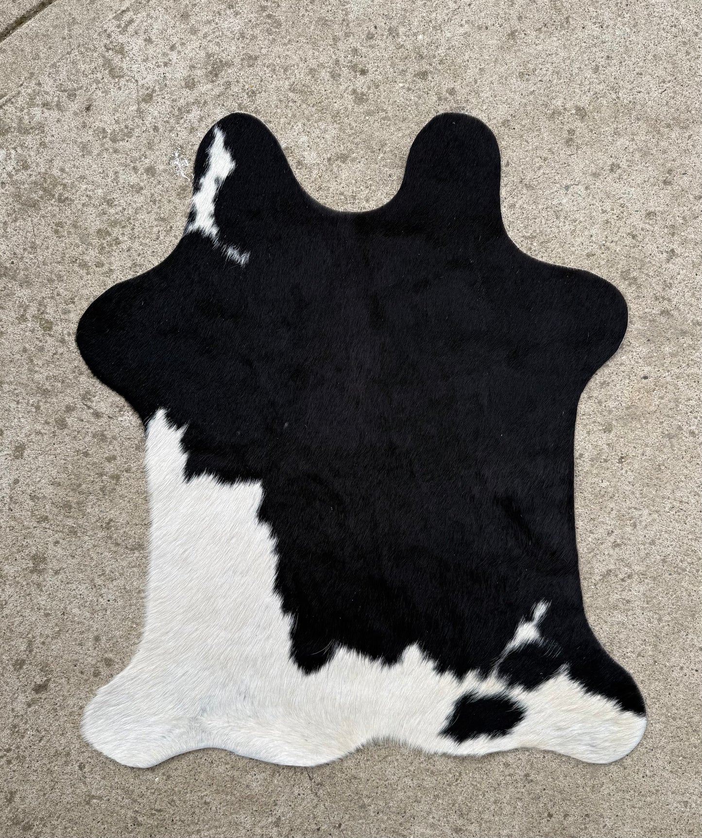 Black & White Genuine Cowhide Rug Approx. 2 ft