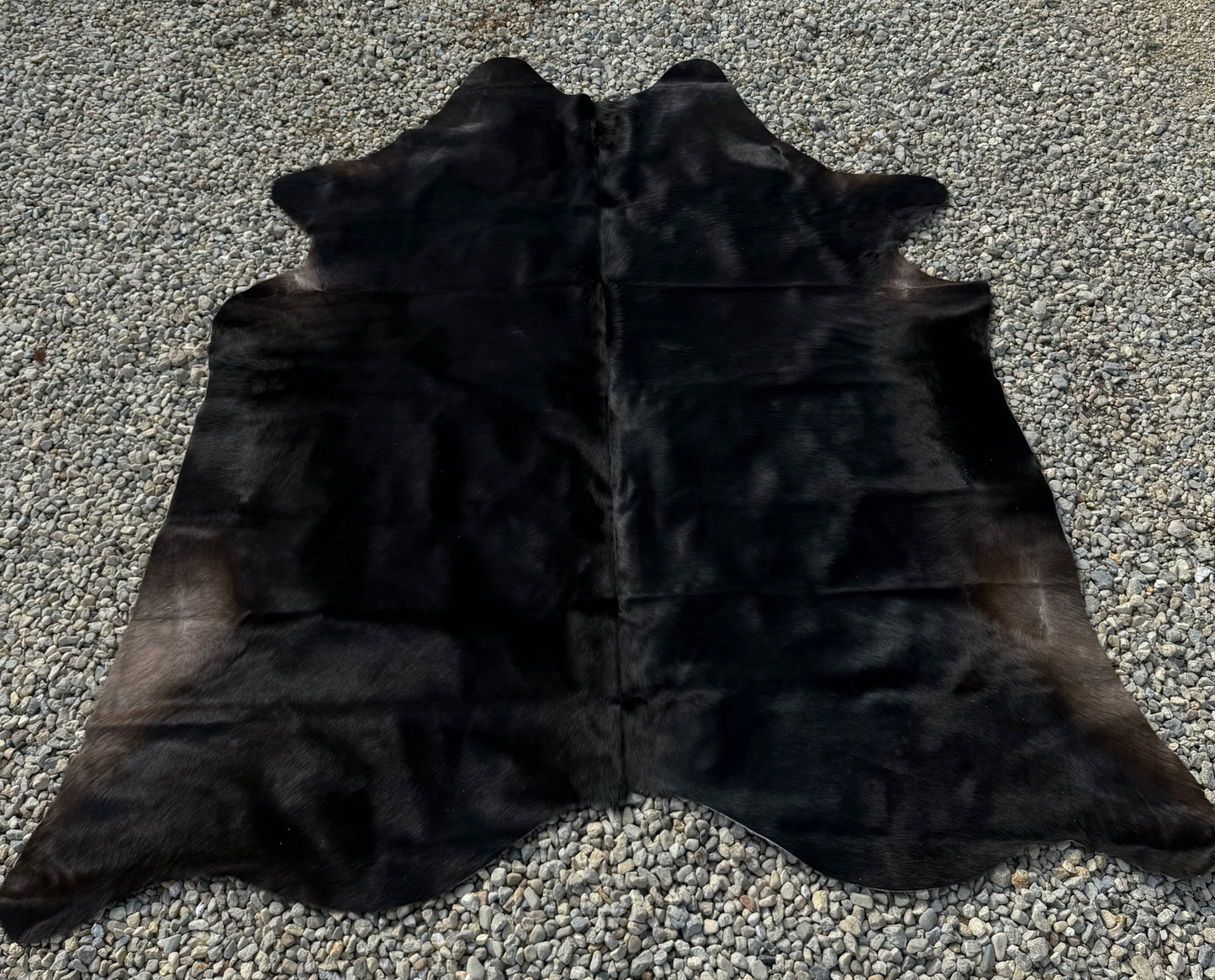 Jumbo Dark Black Brown Genuine Cowhide Rug #22