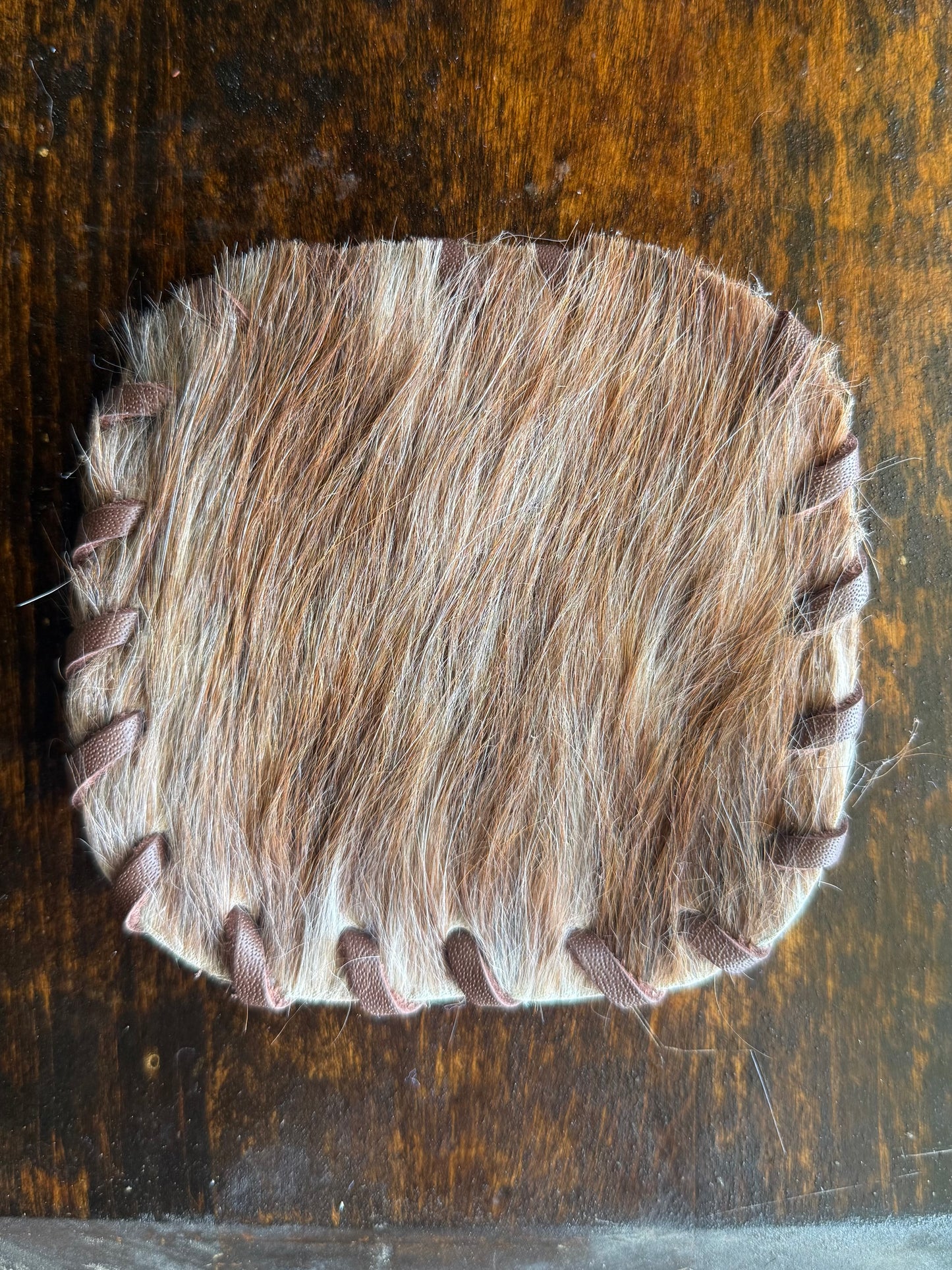 Genuine Cowhide Rounded Square Coaster