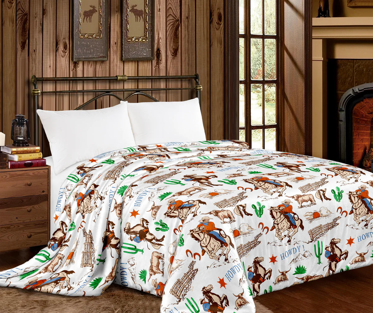 Cowboy Super Plush King Blanket