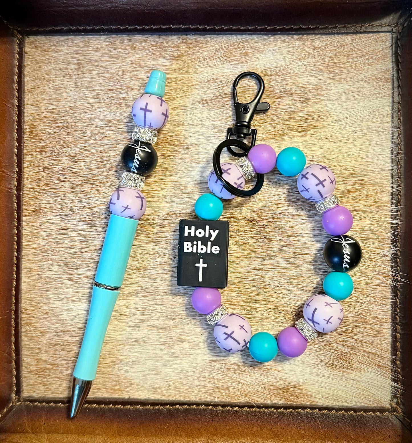 Turquoise & Purple Bible Jesus Bundle