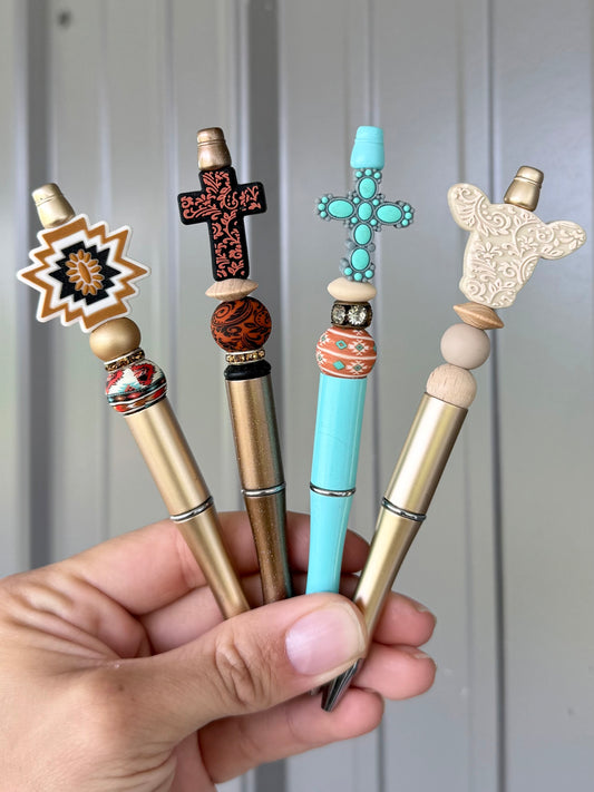 Gold Aztec Cross Cow Pen
