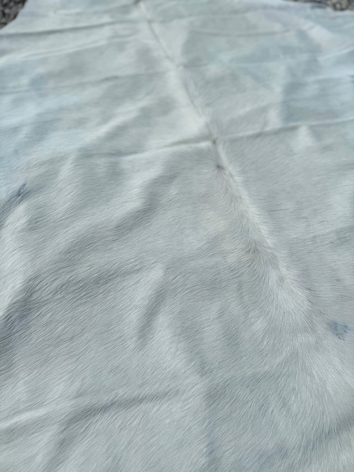 Jumbo All White Special Genuine Cowhide Rug #19
