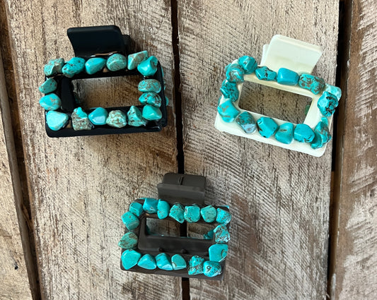 Turquoise Stone Claw Clip